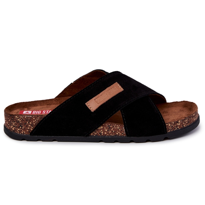 Chinelos masculinos confortáveis ​​Big Star JJ176005 Preto