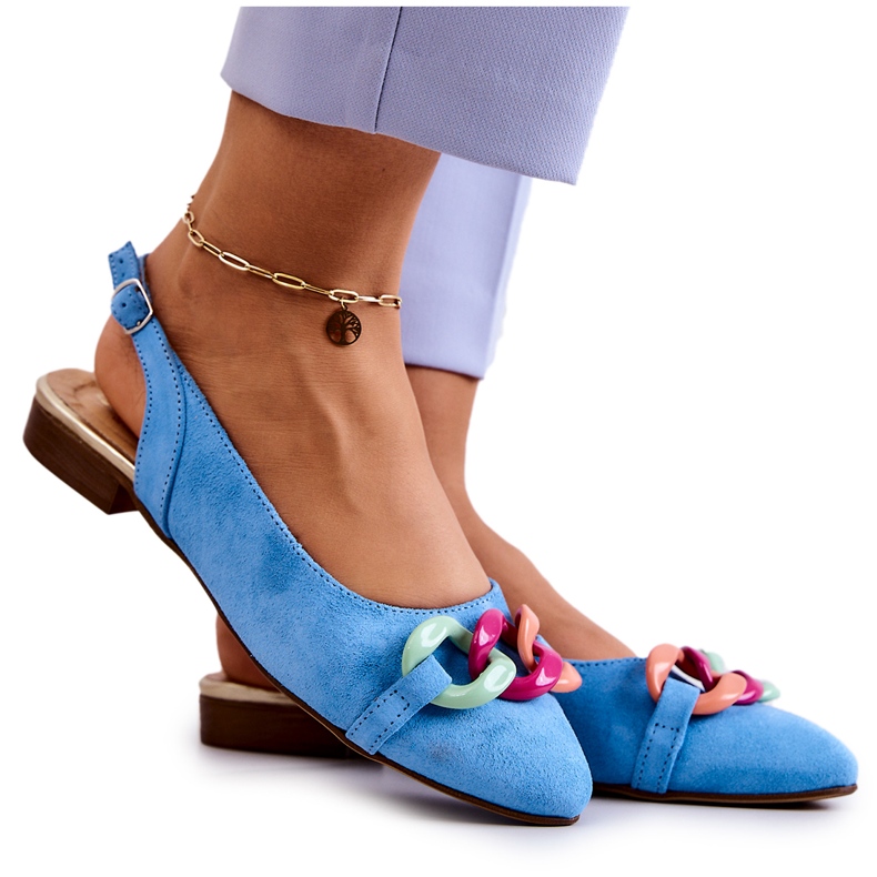 Lewski Shoes Sapatilhas de camurça com corrente Lewski sapatos 3125 azul Lewski Shoes Sapatilhas de camurça com corrente Lewski sapatos 3125 azul