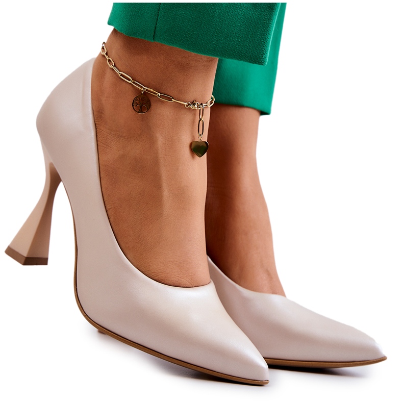 Lewski Shoes Sapatos de couro elegantes Lewski 3181 bege