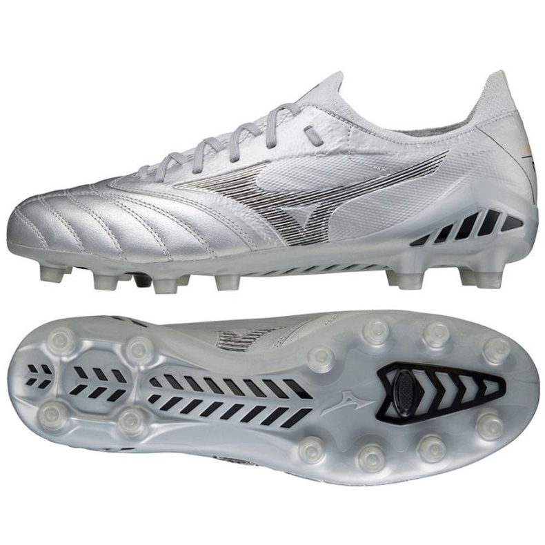 Chuteiras de futebol Mizuno Morelia Neo Iii ß Elite Md M P1GA219103 cinza prata