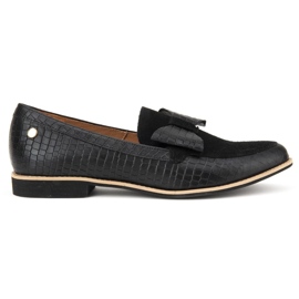 Sapatos de crocodilo pretos Filippo 04099-61 / 00-1 Sapatos de crocodilo pretos Filippo 04099-61 / 00-1