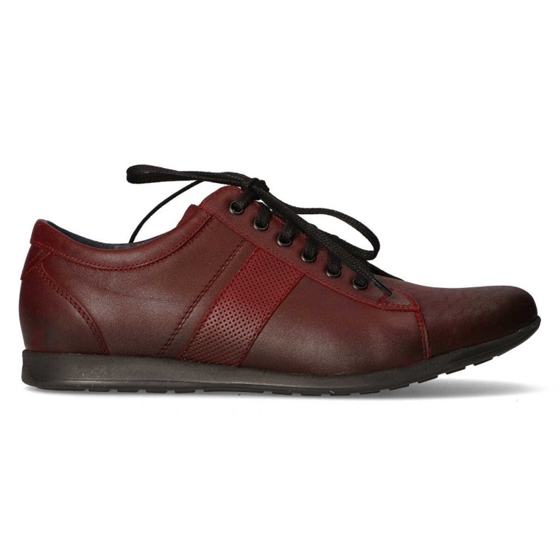 Sapatos de couro Filippo 2063 borgonha vermelho