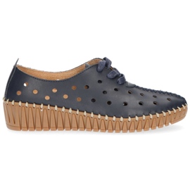 Sapatos de couro Filippo DP1230 / 20 Nv azul marinho