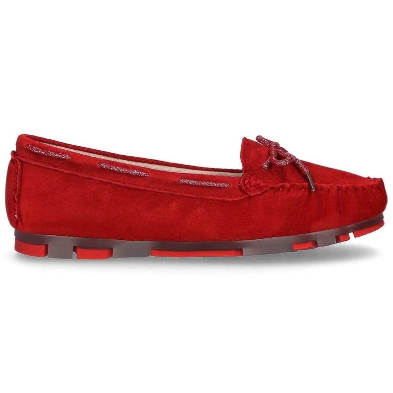 Mocassim de couro vermelho Filippo DP1203 / 20 Rd