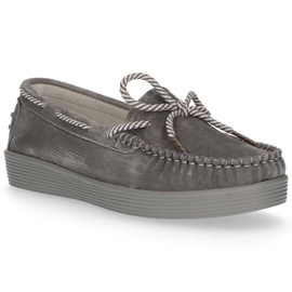 Sapatos de couro Filippo DP1200 / 20 Gr cinza