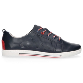 Sapatos de couro Filippo DP008 / 20 Nv azul marinho azul-marinho