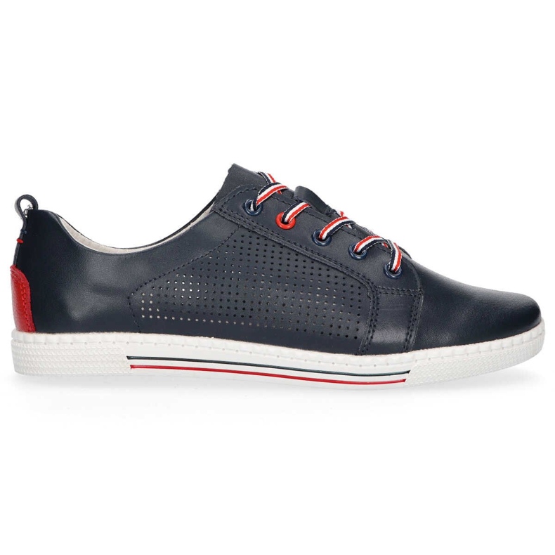 Sapatos de couro Filippo DP008 / 20 Nv azul marinho