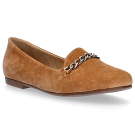 Mocassins de couro Filippo DP1219 / 20 Ca Camel marrom