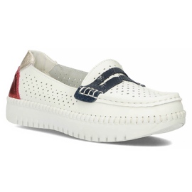 Sapatos de couro Filippo DP1413 / 20 Wh branco