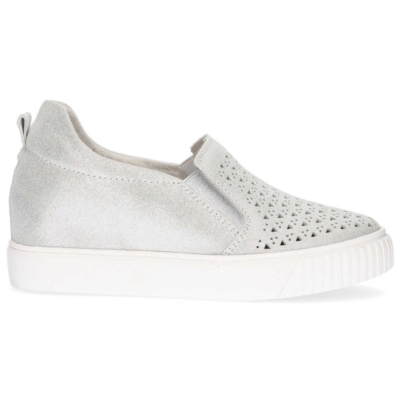 Sapatos de couro Filippo DP1398 / 20 Si prata