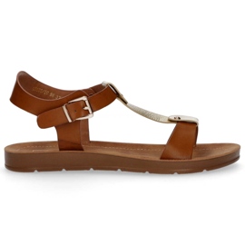 Sandálias castanhas Filippo DS105 / 20 Br marrom amarelo