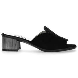 Chinelos Filippo 1442 Lantejoulas Camurça Preta preto Chinelos Filippo 1442 Lantejoulas Camurça Preta preto