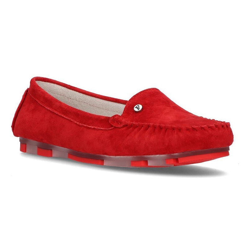 Mocassim de couro vermelho Filippo DP2037 / 21 Rd