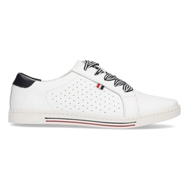 Sapatos de couro Filippo DP2154 / 21 Wh branco
