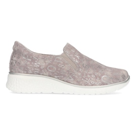 Sapatos de couro Filippo DP1325 / 21 Gr cinza