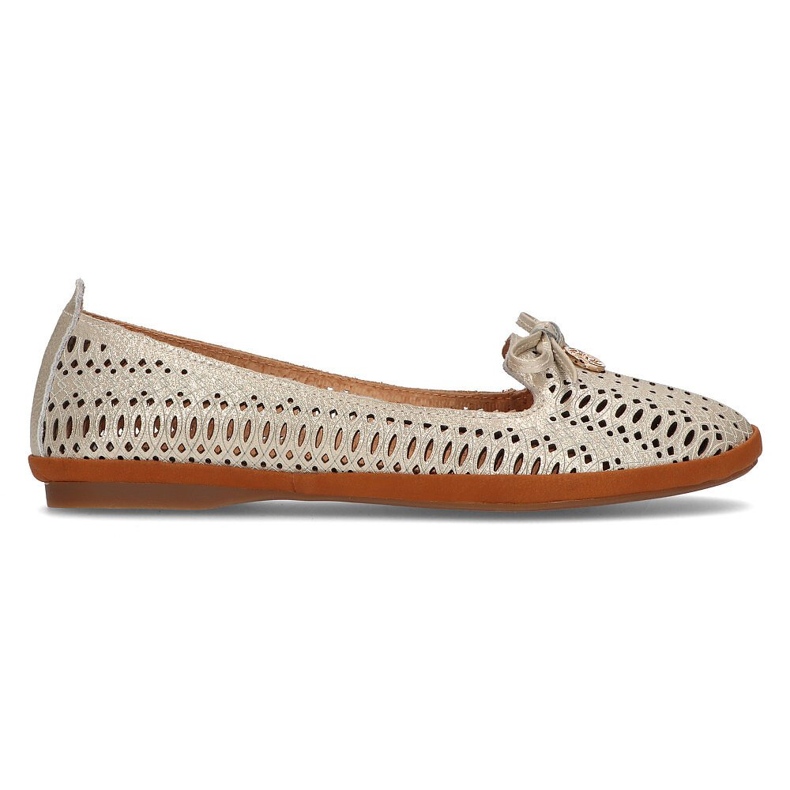 Lordes a céu aberto de couro Filippo DP2034 / 21 Go golden dourado