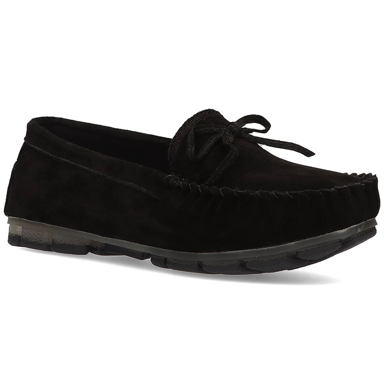 Mocassins de couro Filippo DP1204 / 21 Bk preto