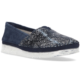 Sapatos de couro Filippo DP2147 / 21 Nv azul marinho azul-marinho multicolorido