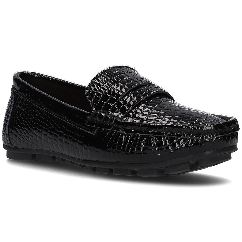Mocassins de couro Filippo DP2139 / 21 Bk preto