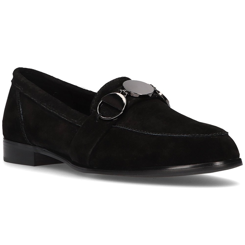 Mocassins de couro Filippo DP2148 / 21 Bk preto