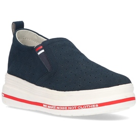 Sapatos de couro Filippo DP2009 / 21 Nv azul marinho azul-marinho