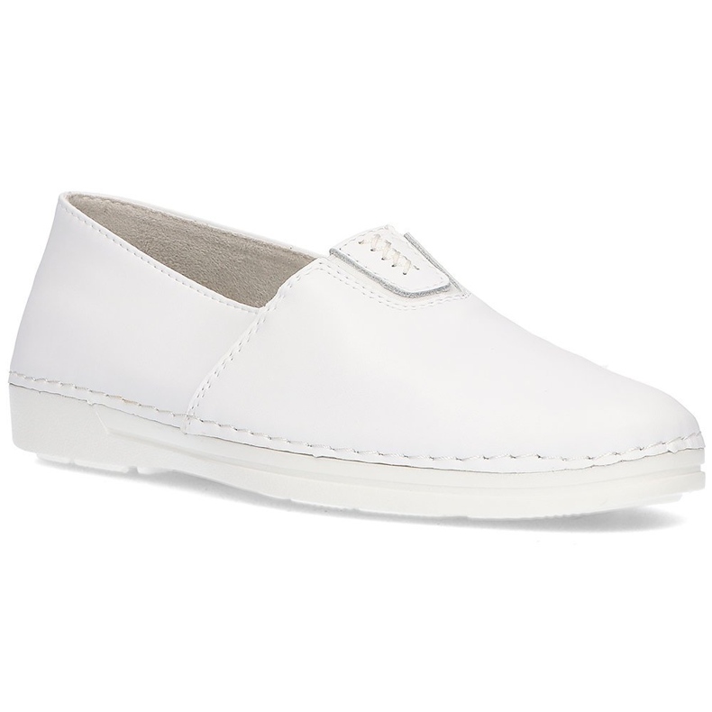 Sapatos slip-on de couro Filippo DP2134 / 21 Wh branco