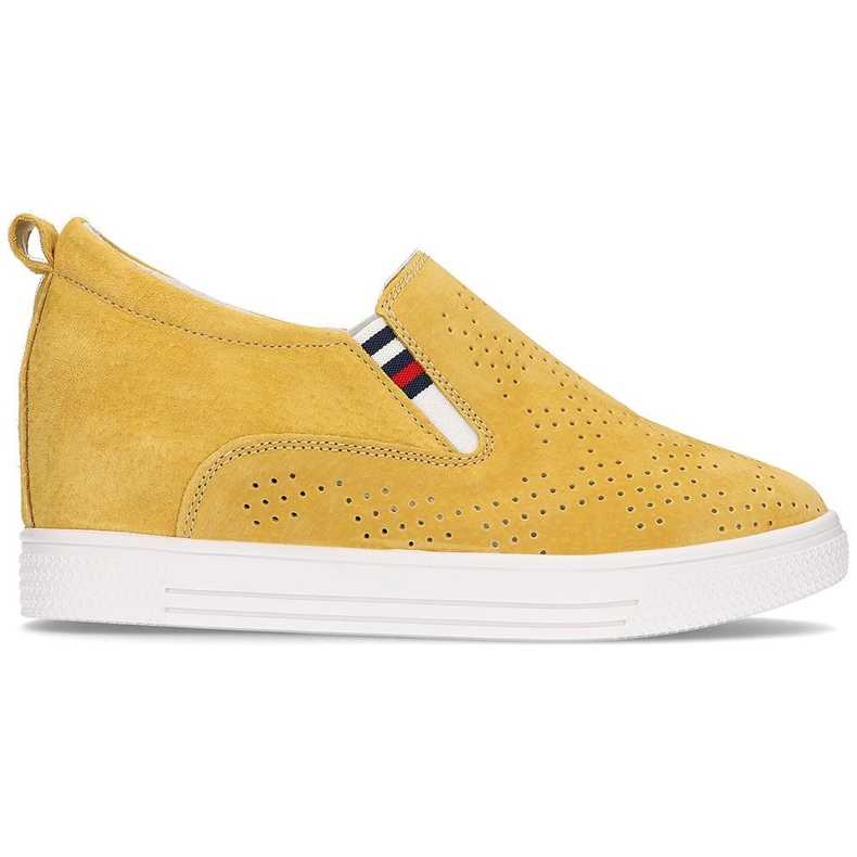 Sapatos de couro Filippo DP1356 / 21 Yl amarelo