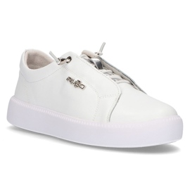 Sapatos de couro Filippo DP2041 / 21 Wh branco