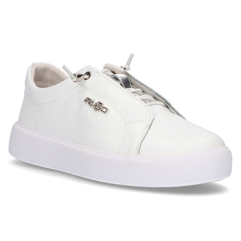 Sapatos de couro Filippo DP2041 / 21 Wh branco