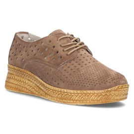 Sapatos de couro Filippo DP2162 / 21 Sd marrom