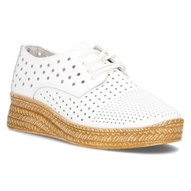 Sapatos de couro Filippo DP2162 / 21 Wh branco
