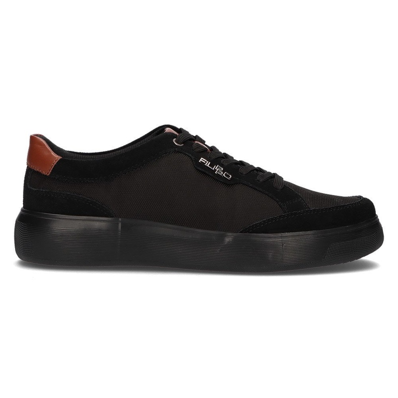 Sapatos de couro Filippo MP2398 / 21 Bk preto