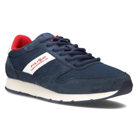 Sapatos de couro Filippo MSP2117 / 21 Nv azul marinho azul-marinho