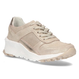 Tênis de couro Filippo DP2008 / 21 Go golden dourado