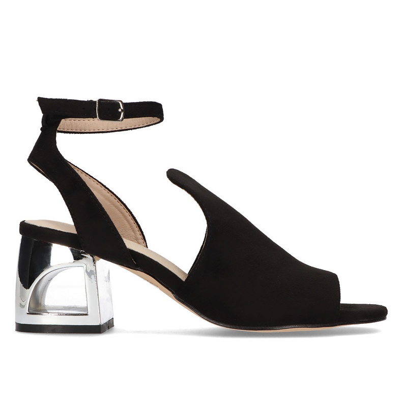 Sandália preta de salto alto Filippo DS2107 / 21 Bk preto