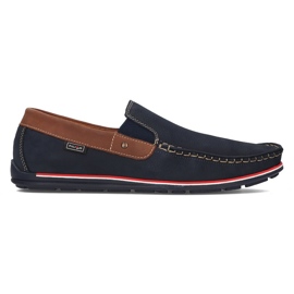 Mocassim de couro Filippo G-1522K azul marinho azul-marinho