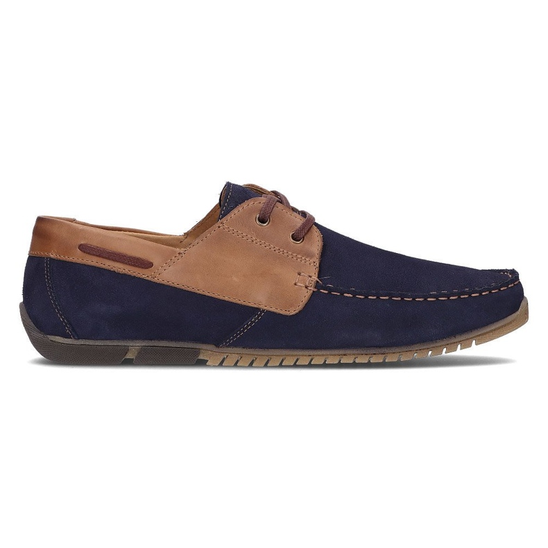 Sapato de couro Filippo 5329-2 azul marinho