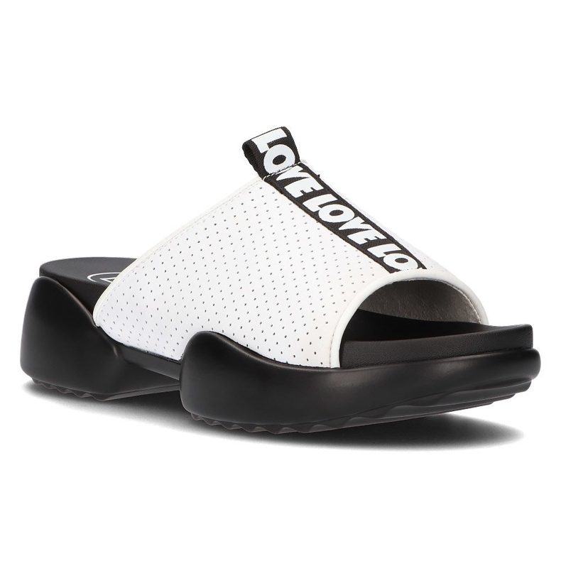 Chinelos de couro Filippo DK2168 / 21 Wh branco