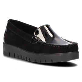 Filippo Sapatos de couro DP3024 / 21 Bkl preto