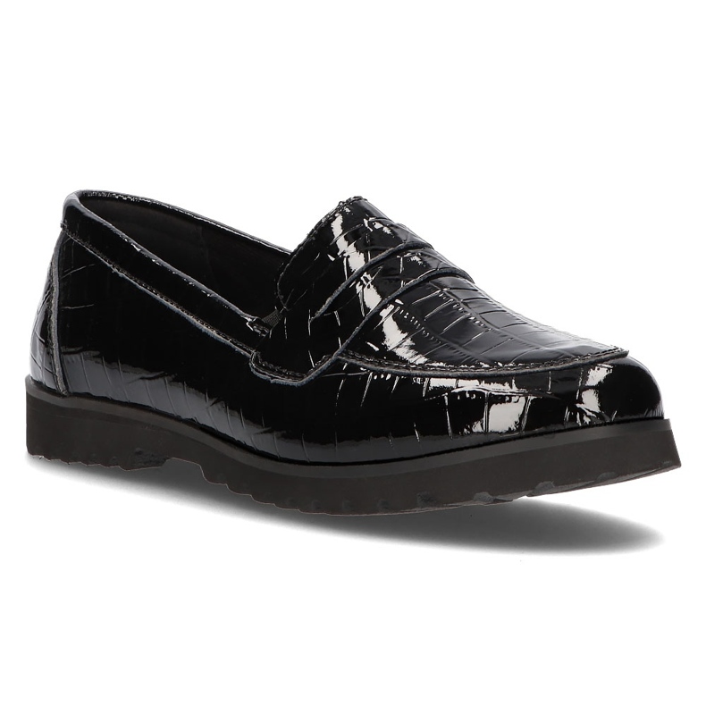 Mocassins de couro Filippo DP3172 / 21 Bk preto