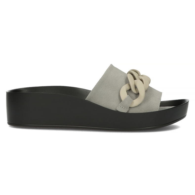 Chinelos de couro Filippo DK3593 / 22 Gr cinza