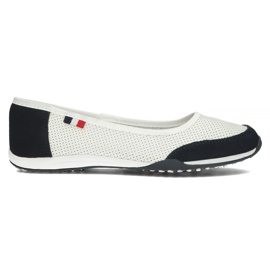 Sapatos de couro Filippo DP142 / 22 Wh Nv branco e azul marinho azul-marinho