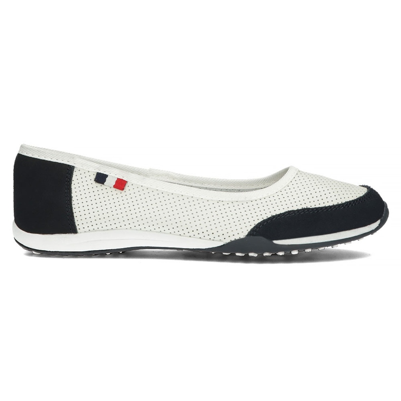 Sapatos de couro Filippo DP142 / 22 Wh Nv branco e azul marinho