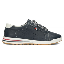 Sapatos de couro Filippo DP3509 / 22 Nv azul marinho azul-marinho
