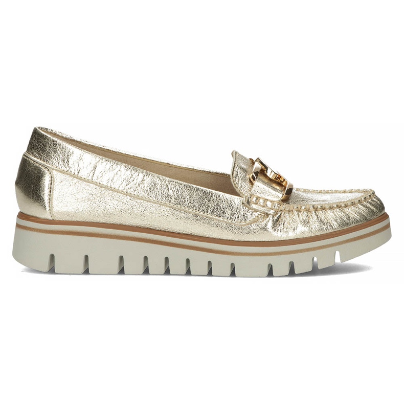 Mocassim de couro Filippo 10134 ouro dourado