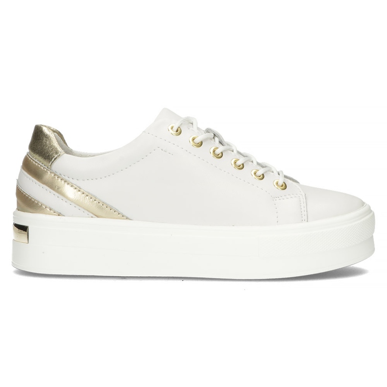 Sapatos de couro FILIPPO DP3530 / 22 Wh branco dourado