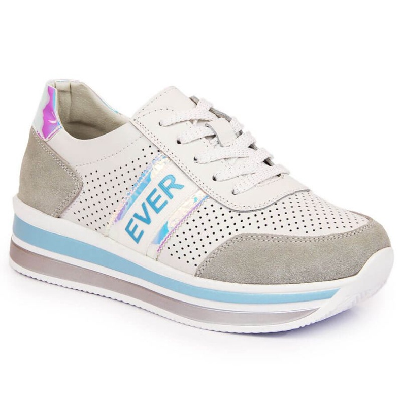 Tênis de couro na plataforma holo Filippo W PAW150C branco