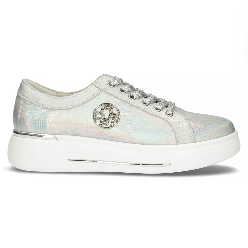 Sapatos de couro FILIPPO DP3506 / 22 Si prata