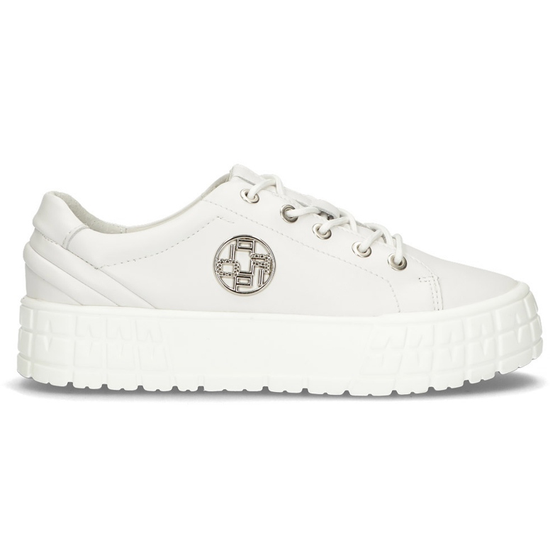 Tênis de couro FILIPPO DP3528 / 22 Wh branco