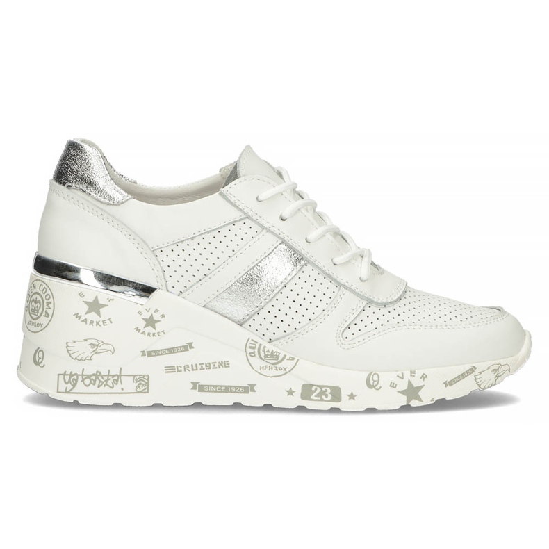 Tênis de couro Filippo DP3550 / 22 Wh branco